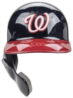 2018 Bryce Harper Game Used Washington Nationals Batting Helmet With C-Flap Photo Matched To 4 Games - Last Helmet Worn With Nationals! (MLB Authenticated & Sports Investors Authentication)